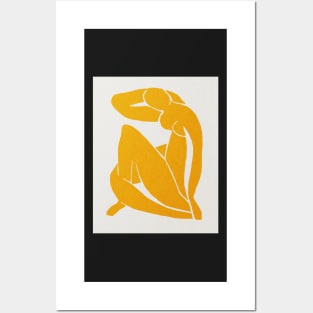 Blue nude, Yellow, Henri Matisse abstract art Posters and Art